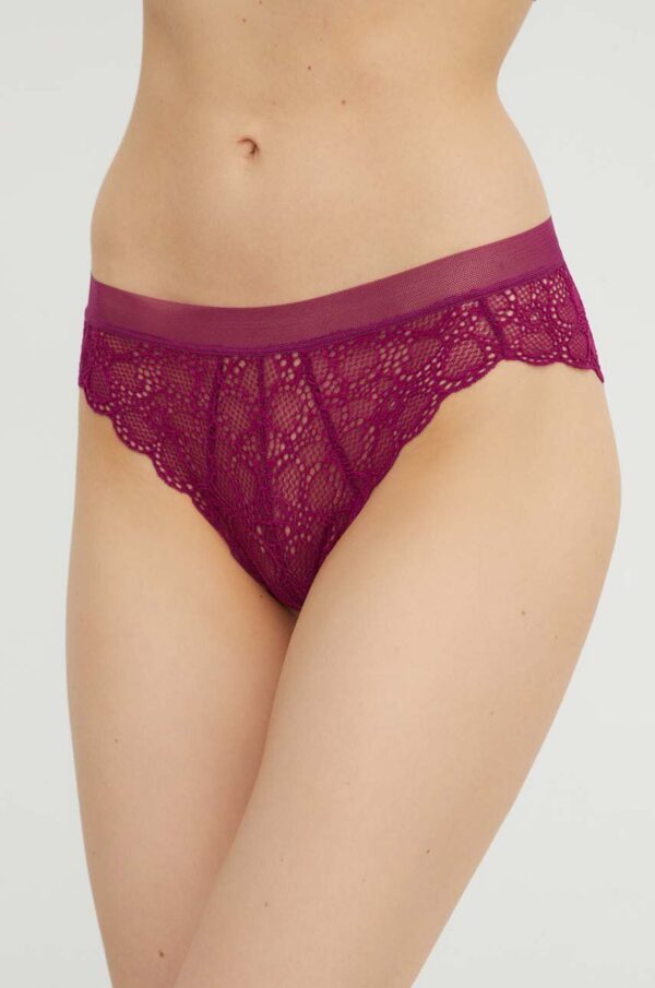 Dkny chiloti brazilieni culoarea bordo