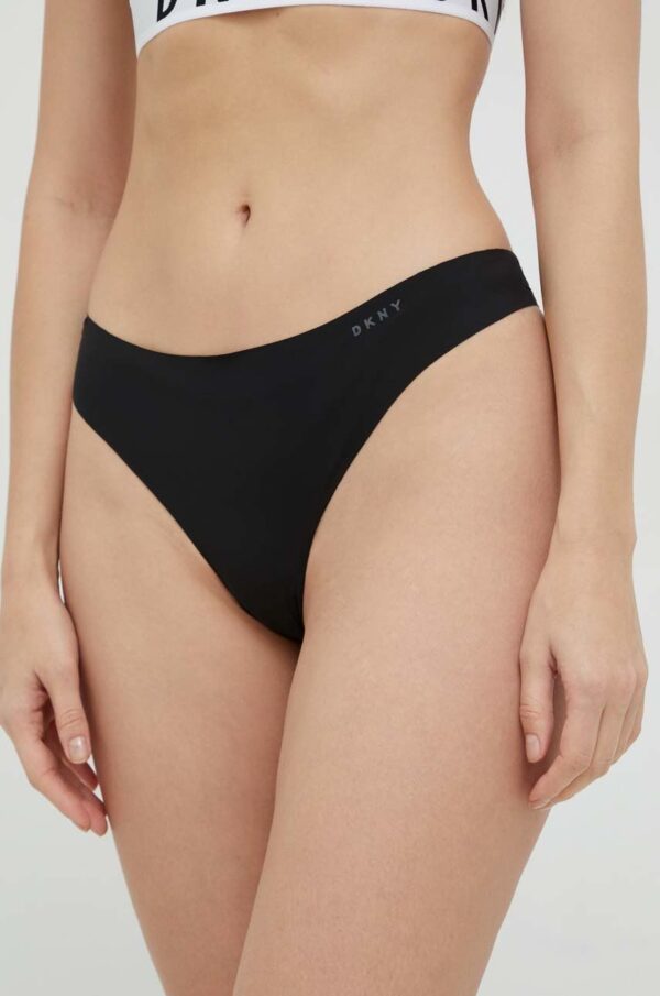 Dkny tanga 2-pack culoarea negru