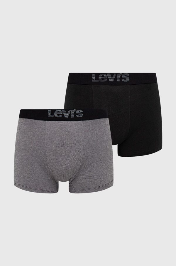 Levi's boxeri bărbați, culoarea negru 37149.0625-greyblack