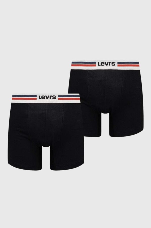 Levi's boxeri 2-pack barbati, culoarea negru