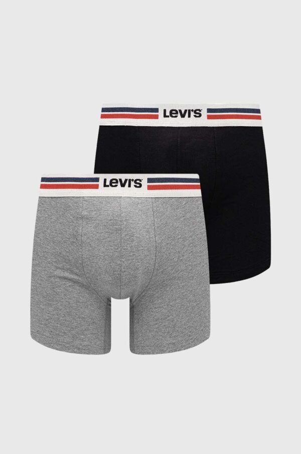 Levi's boxeri 2-pack barbati, culoarea negru