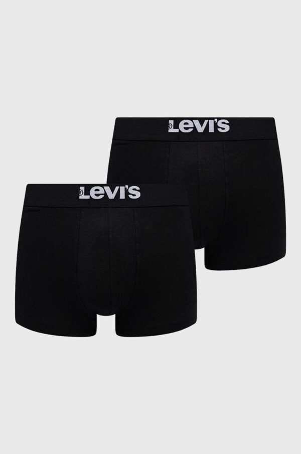 Levi's boxeri 2-pack bărbați, culoarea negru 37149.0805-001