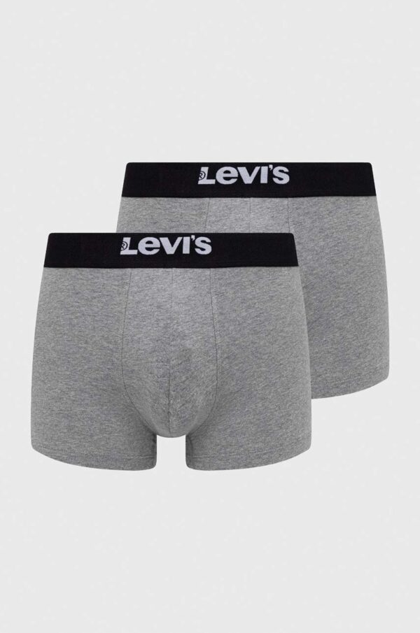 Levi's boxeri 2-pack bărbați, culoarea gri 37149.0828-003