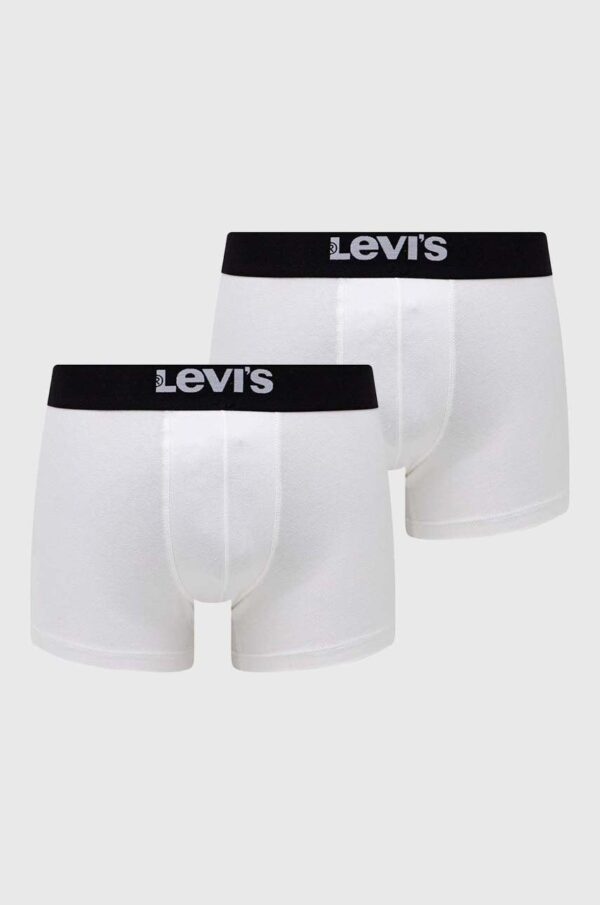 Levi's boxeri 2-pack barbati, culoarea alb