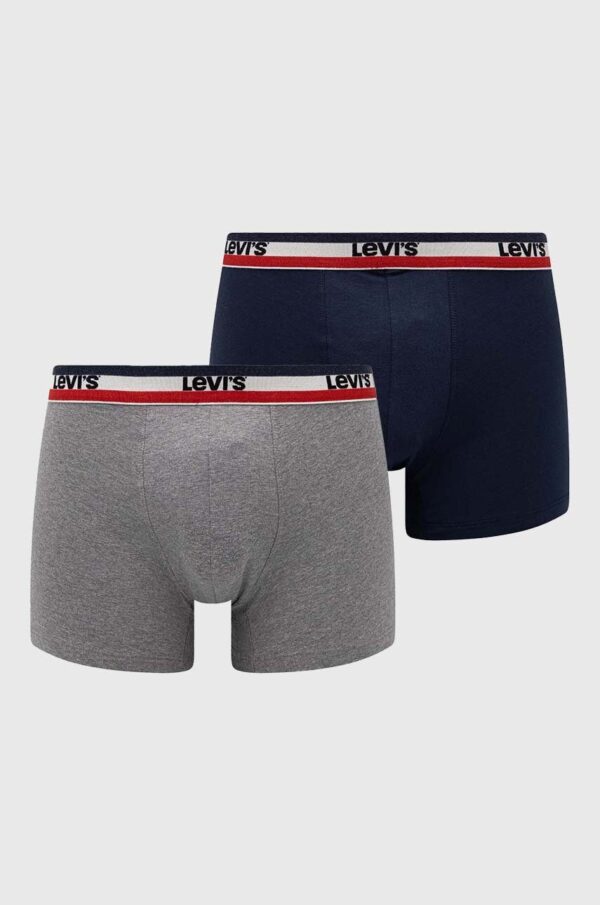 Levi's boxeri 2-pack bărbați, culoarea bleumarin 37149.0815-002