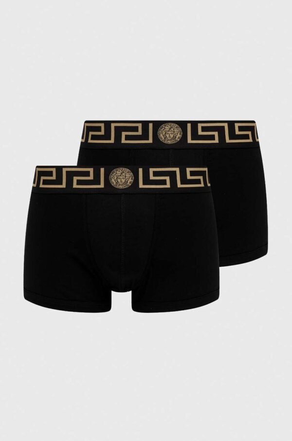 Versace boxeri 2-pack barbati, culoarea negru