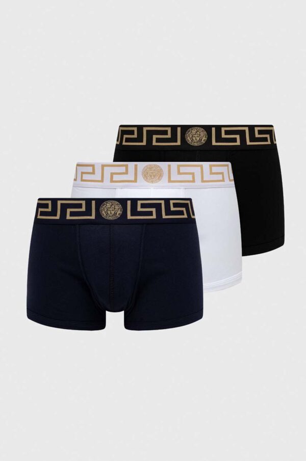 Versace boxeri 3-pack barbati, culoarea albastru marin