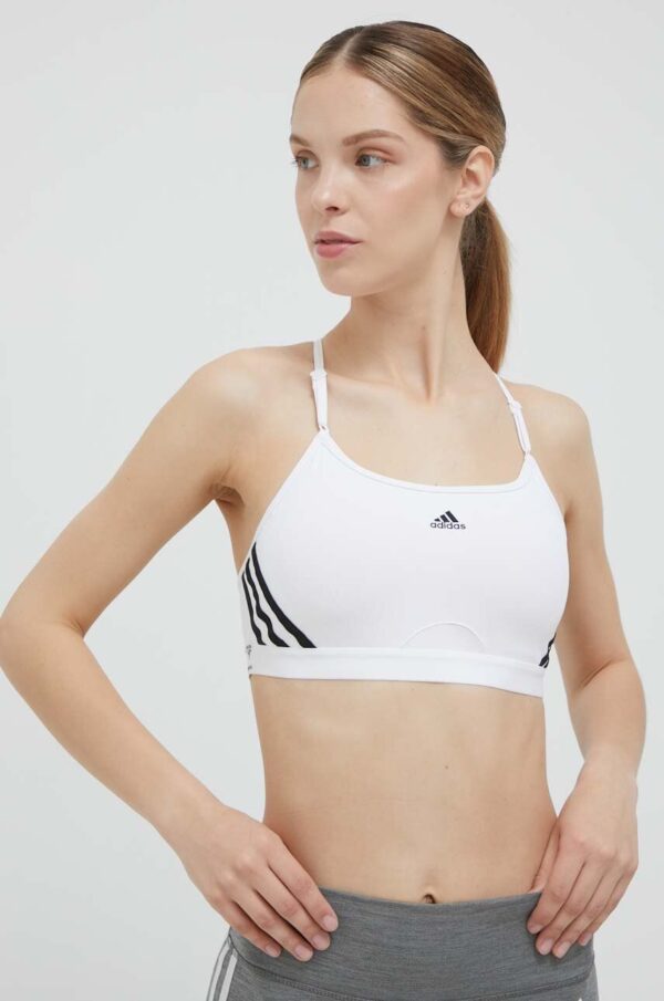 adidas Performance sutien sport Aeroreact culoarea alb