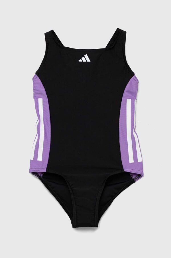 adidas Performance costum de baie dintr-o bucată pentru copii culoarea negru