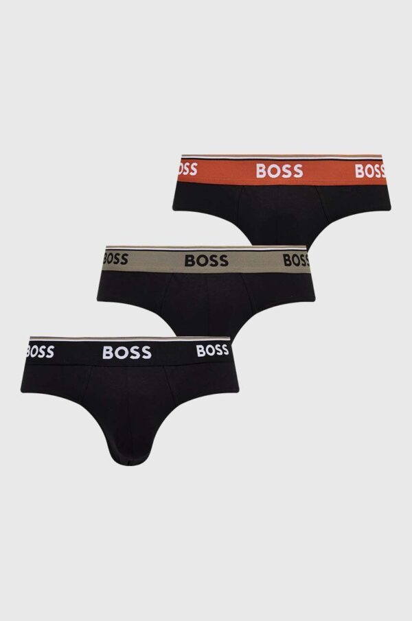 BOSS slip 3-pack barbati, culoarea negru