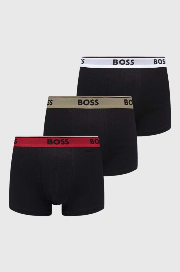 BOSS boxeri 3-pack barbati, culoarea negru