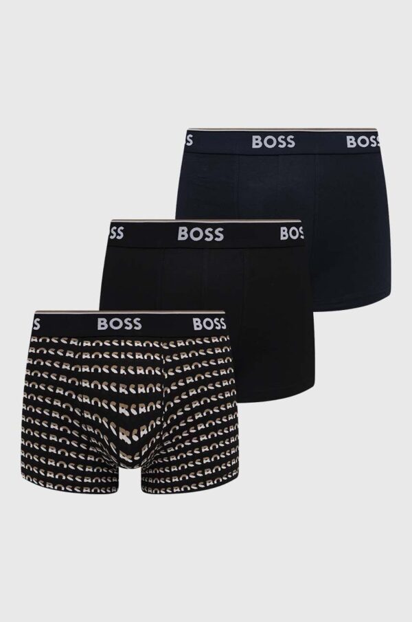 BOSS boxeri 3-pack barbati, culoarea negru