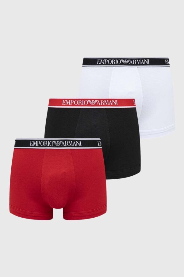 Emporio Armani Underwear boxeri 3-pack barbati, culoarea albastru marin