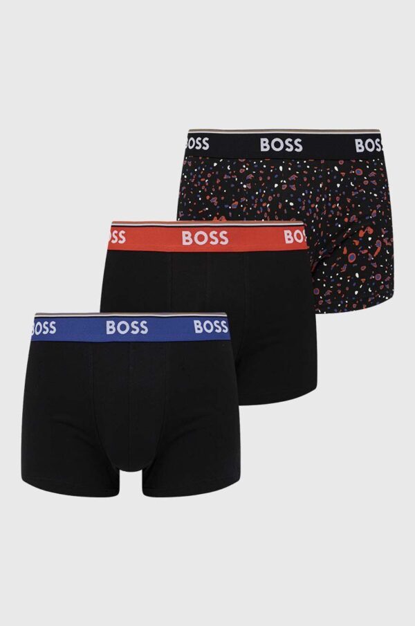 BOSS boxeri 3-pack barbati, culoarea negru