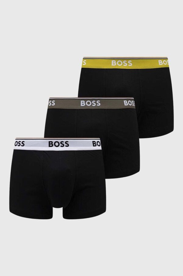 BOSS boxeri 3-pack barbati, culoarea negru