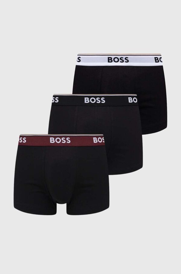 BOSS boxeri 3-pack barbati, culoarea negru