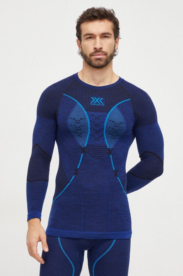 X-Bionic longsleeve funcțional Merino 4.0 culoarea albastru marin