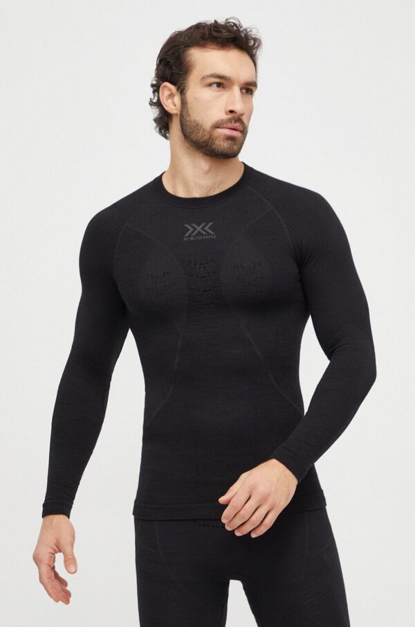 X-Bionic longsleeve funcțional Merino 4.0 culoarea negru