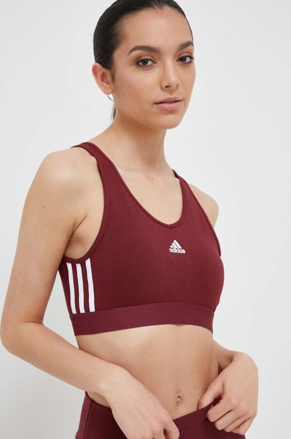 adidas sutien sport culoarea bordo