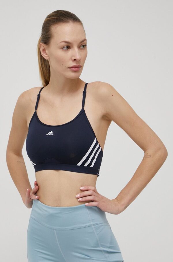 adidas Performance sutien sport Aeroreact HC7863 culoarea albastru marin