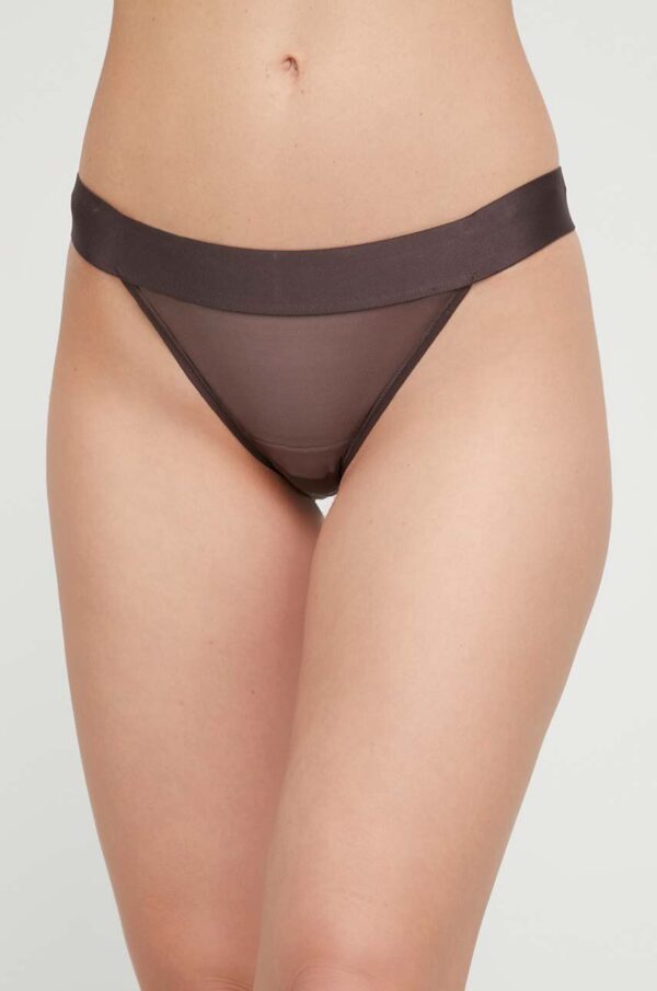 Dkny chiloti culoarea maro, transparent