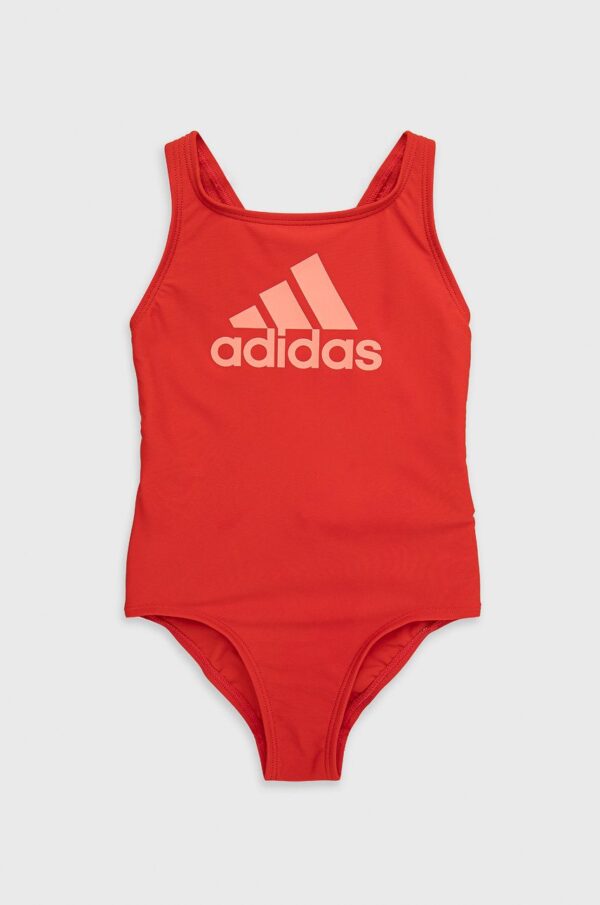 adidas Performance costum de baie copii HC9656 culoarea rosu