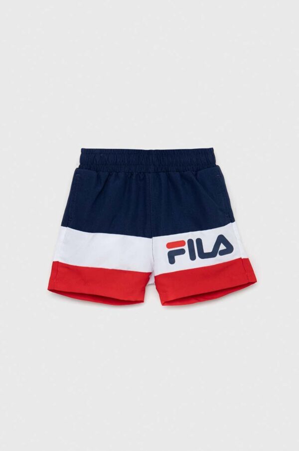 Fila pantaloni scurti de baie copii culoarea albastru marin