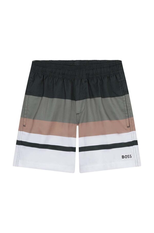 BOSS pantaloni scurti de baie copii culoarea verde