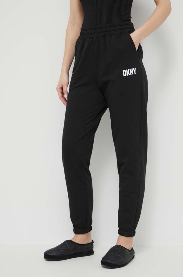 Dkny pantaloni de pijama femei, culoarea negru