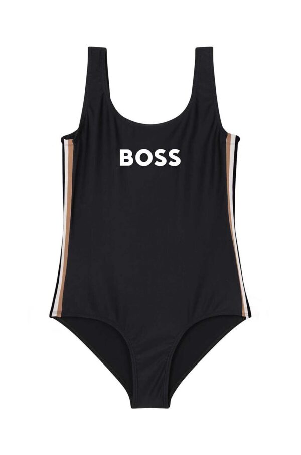 BOSS costum de baie dintr-o bucată pentru copii culoarea negru