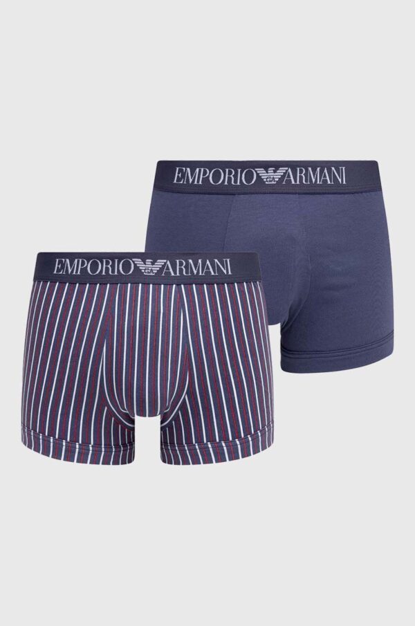 Emporio Armani Underwear boxeri 2-pack barbati, culoarea albastru marin