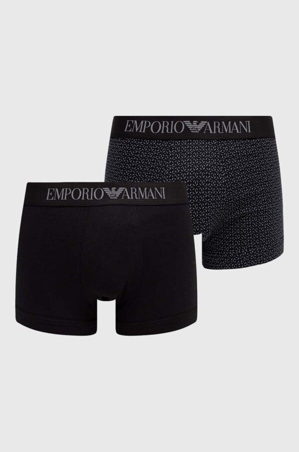 Emporio Armani Underwear boxeri 2-pack barbati, culoarea negru