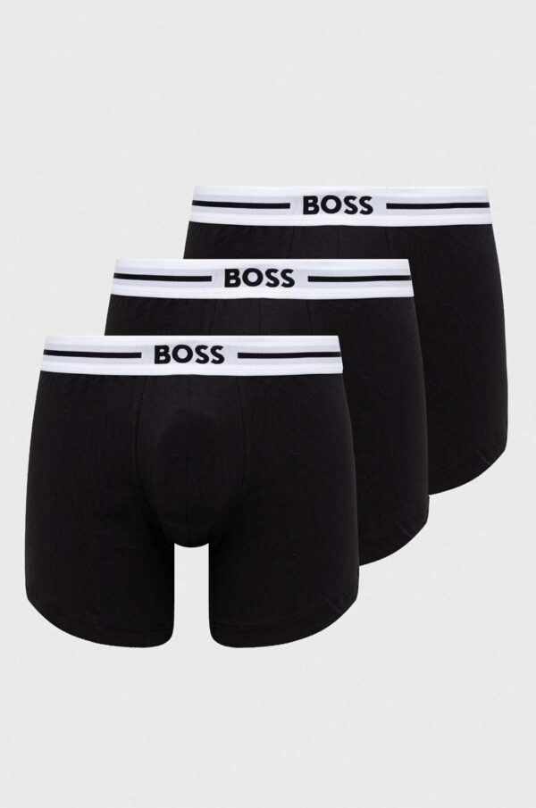 BOSS boxeri 3-pack barbati, culoarea negru