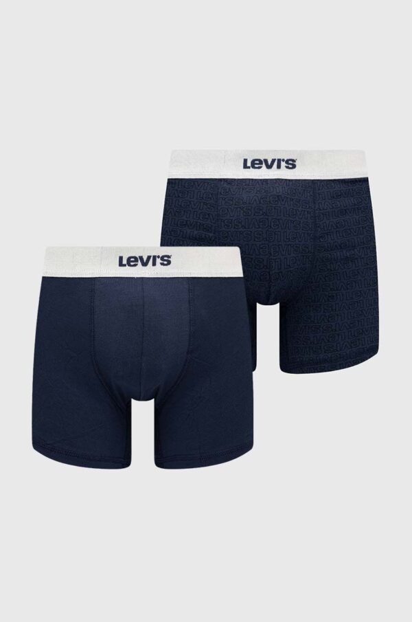 Levi's boxeri 2-pack barbati, culoarea albastru marin