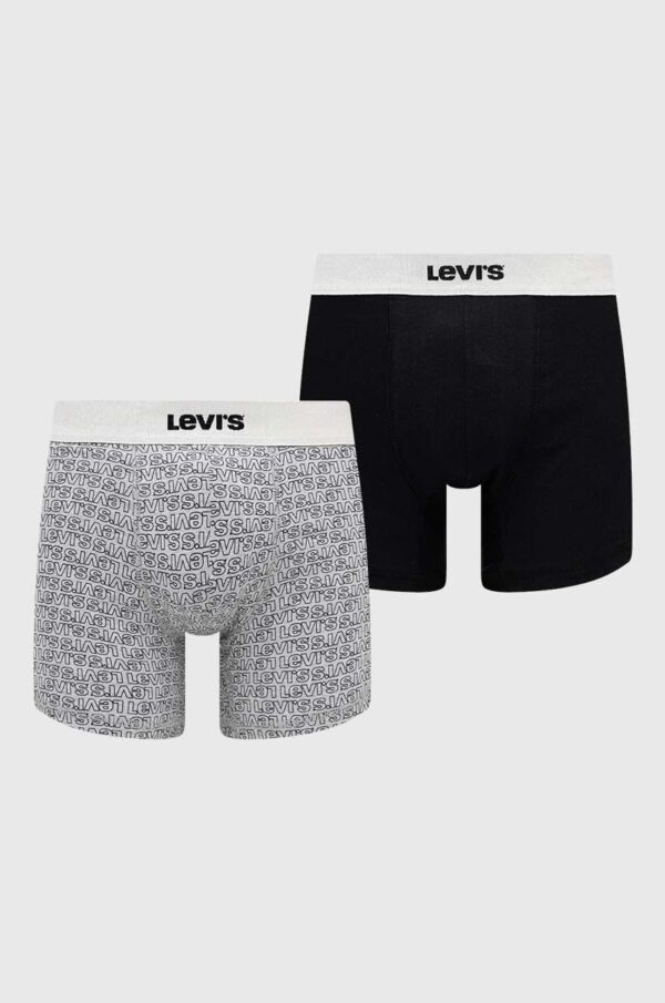 Levi's boxeri 2-pack barbati, culoarea negru