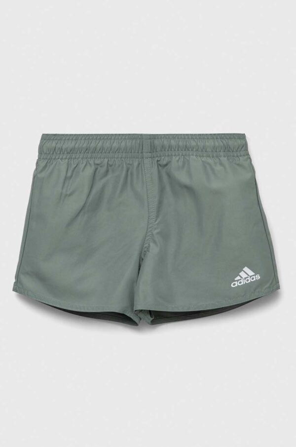 adidas Performance pantaloni scurti de baie copii YB BOS culoarea verde, neted