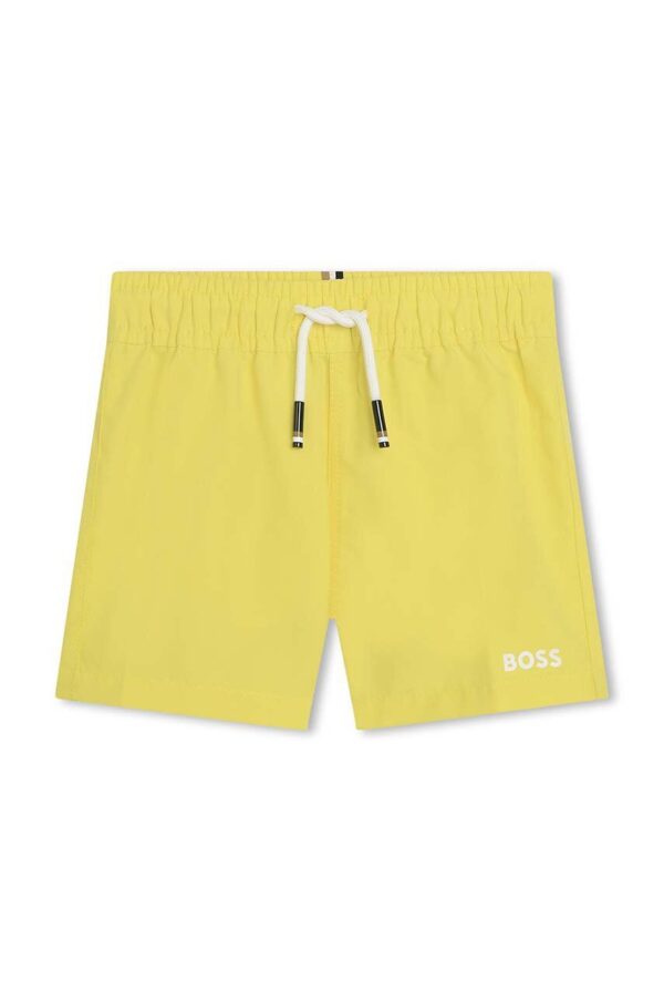 BOSS pantaloni scurti de baie copii culoarea verde