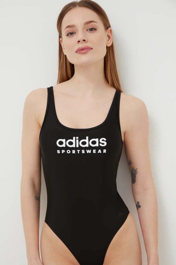 adidas costum de baie dintr-o bucată culoarea negru, cupa moale