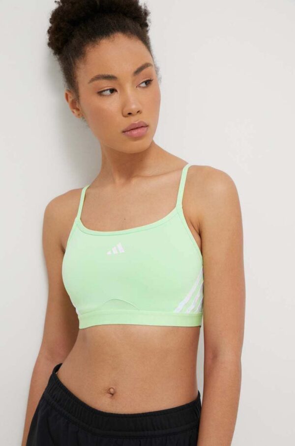 adidas Performance sutien sport Aeroreact culoarea verde