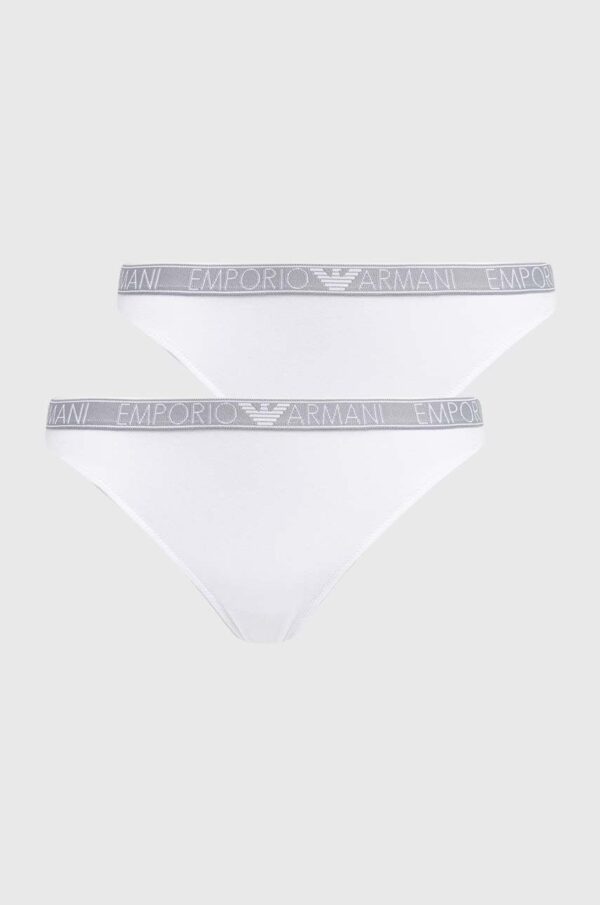 Emporio Armani Underwear tanga 2-pack culoarea alb