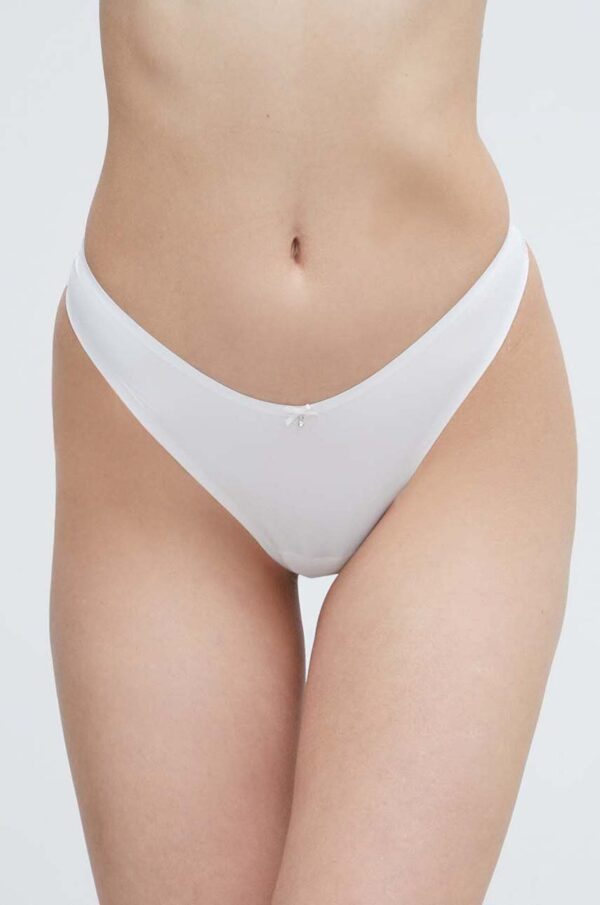 women'secret tanga FEMININE MICRO culoarea alb, 8327302