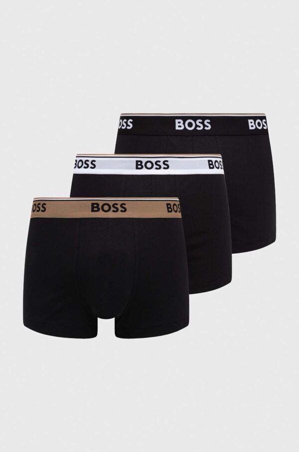 BOSS boxeri 3-pack barbati, culoarea negru