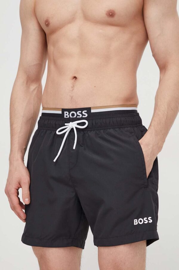 BOSS pantaloni scurti de baie culoarea negru