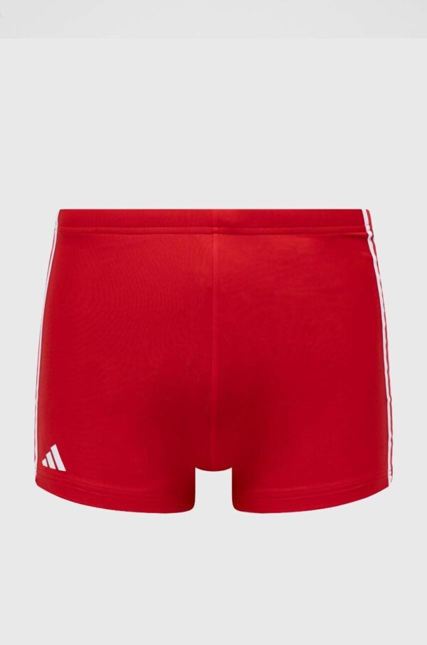 adidas Performance costum de baie 3 Stripes culoarea rosu