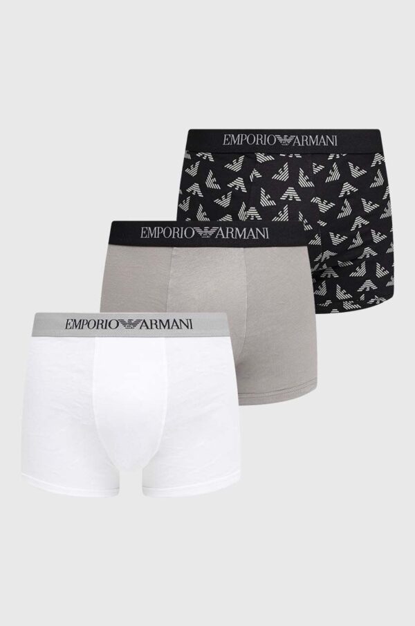 Emporio Armani Underwear boxeri de bumbac 3-pack culoarea alb