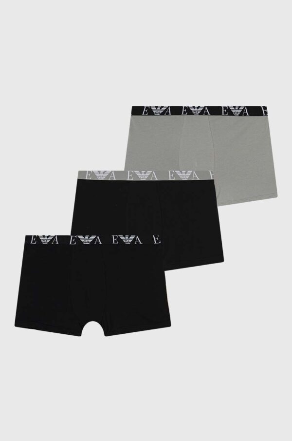 Emporio Armani Underwear boxeri 3-pack barbati, culoarea negru