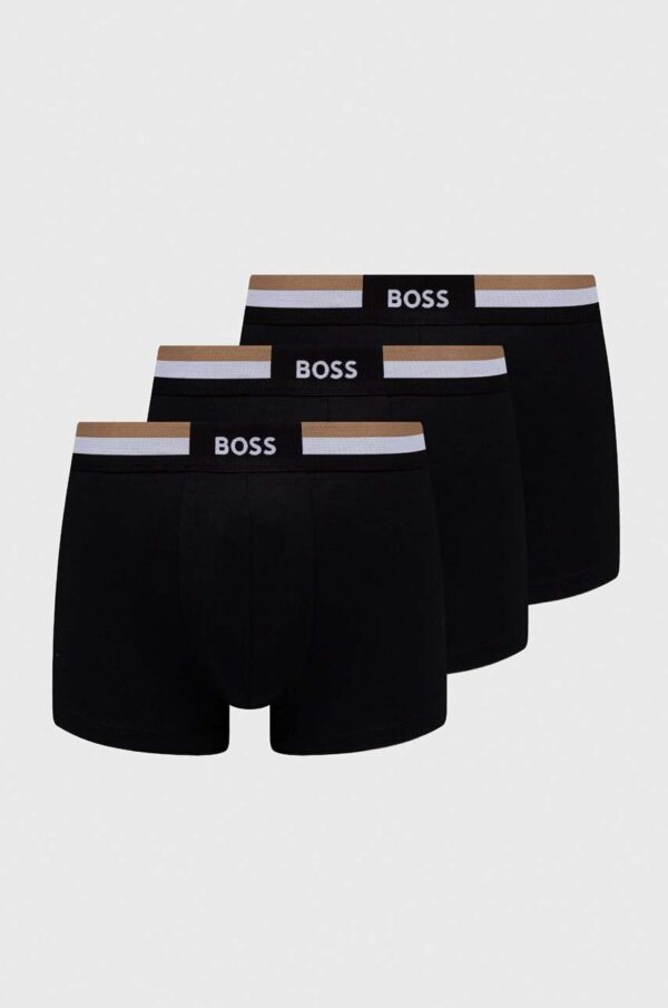 BOSS boxeri 3-pack barbati, culoarea negru