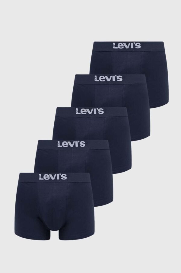 Levi's boxeri 5-pack barbati, culoarea albastru marin