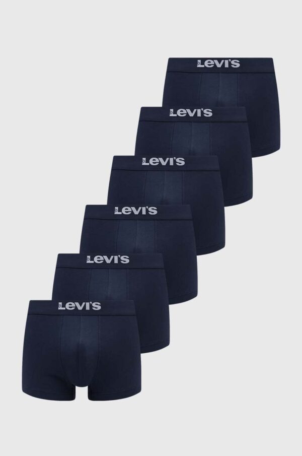 Levi's boxeri 6-pack barbati, culoarea albastru marin